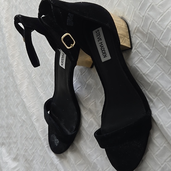 Steve Madden Irenee-G Black Women's Strap Block Heel Sandals Summer Shoes Casual - Picture 3 of 11